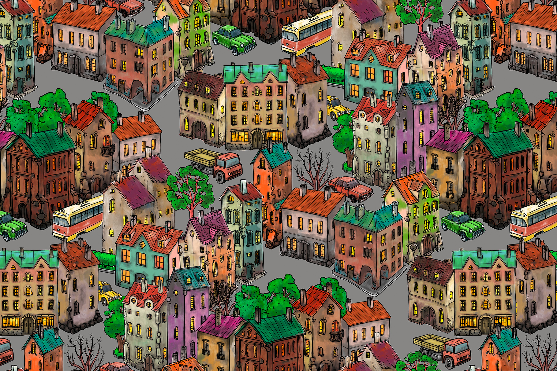 City patterns (219483) Patterns Design Bundles