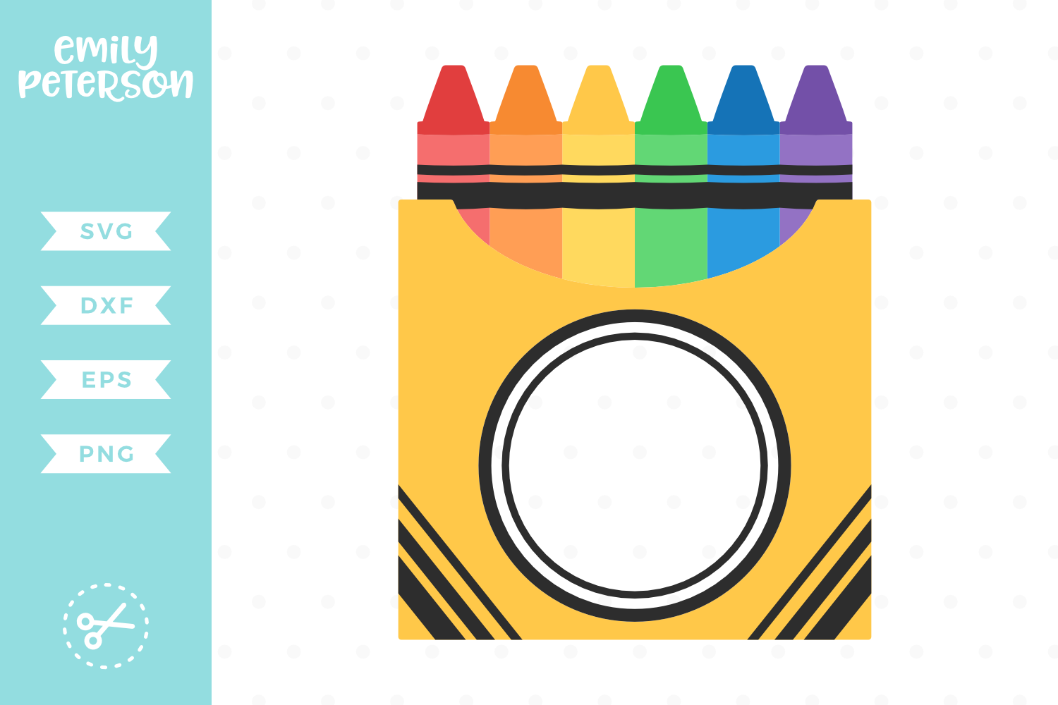 Monogram Crayons SVG DXF EPS PNG