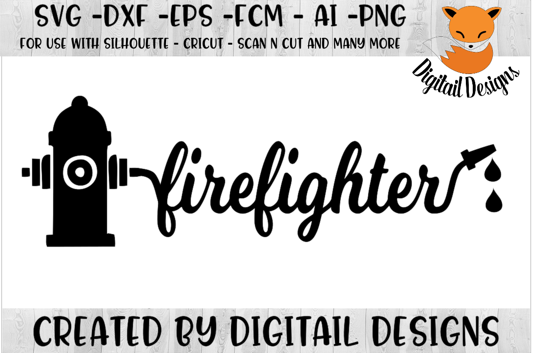 Firefighter SVG - Silhouette - Cricut - Scan N Cut (124420) | Cut Files