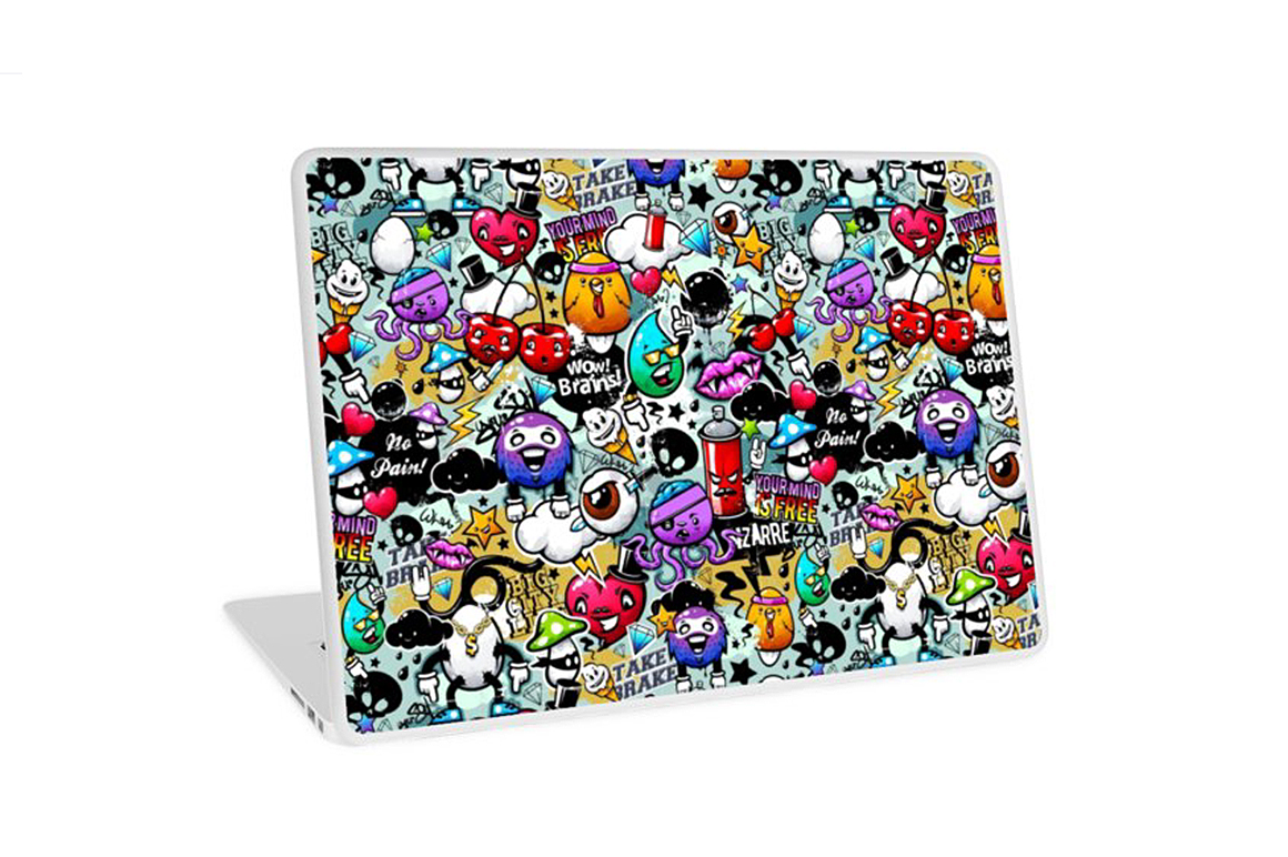 Crazy Graffiti Seamless Pattern