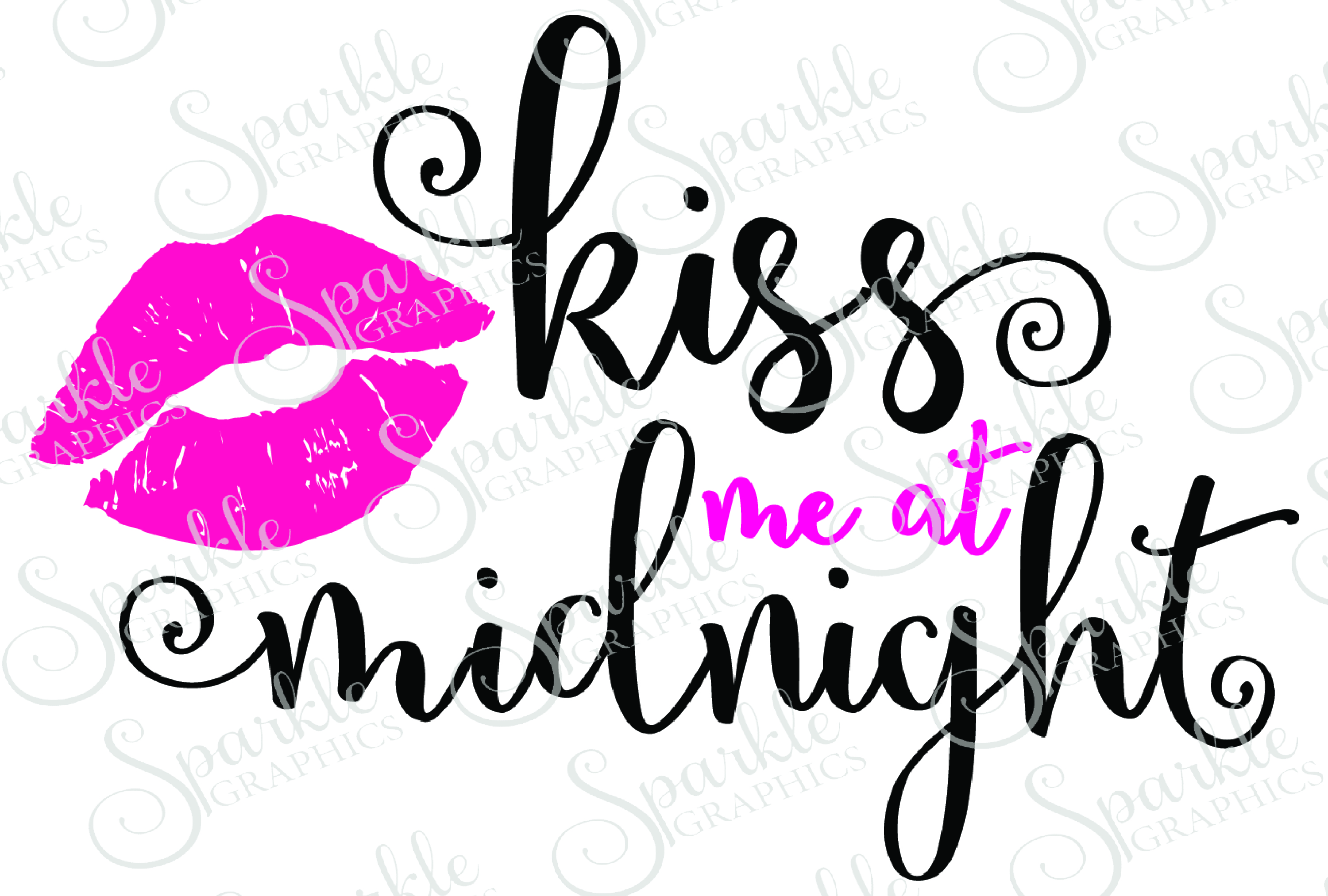 Kiss Me At Midnight Cut File Set | SVG, EPS, DXF, PNG