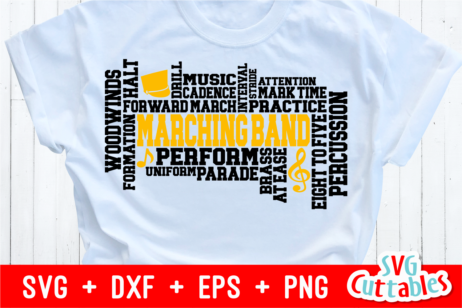 Marching Band Word Art Cut File