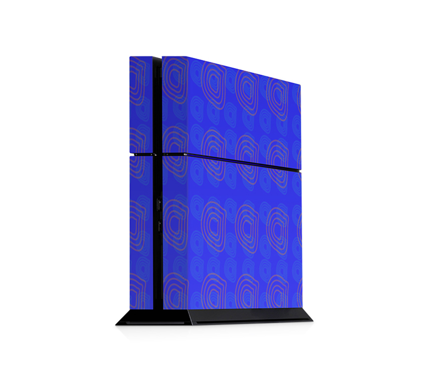 Download PS4 Console Skin Design Mockup Standing Angled