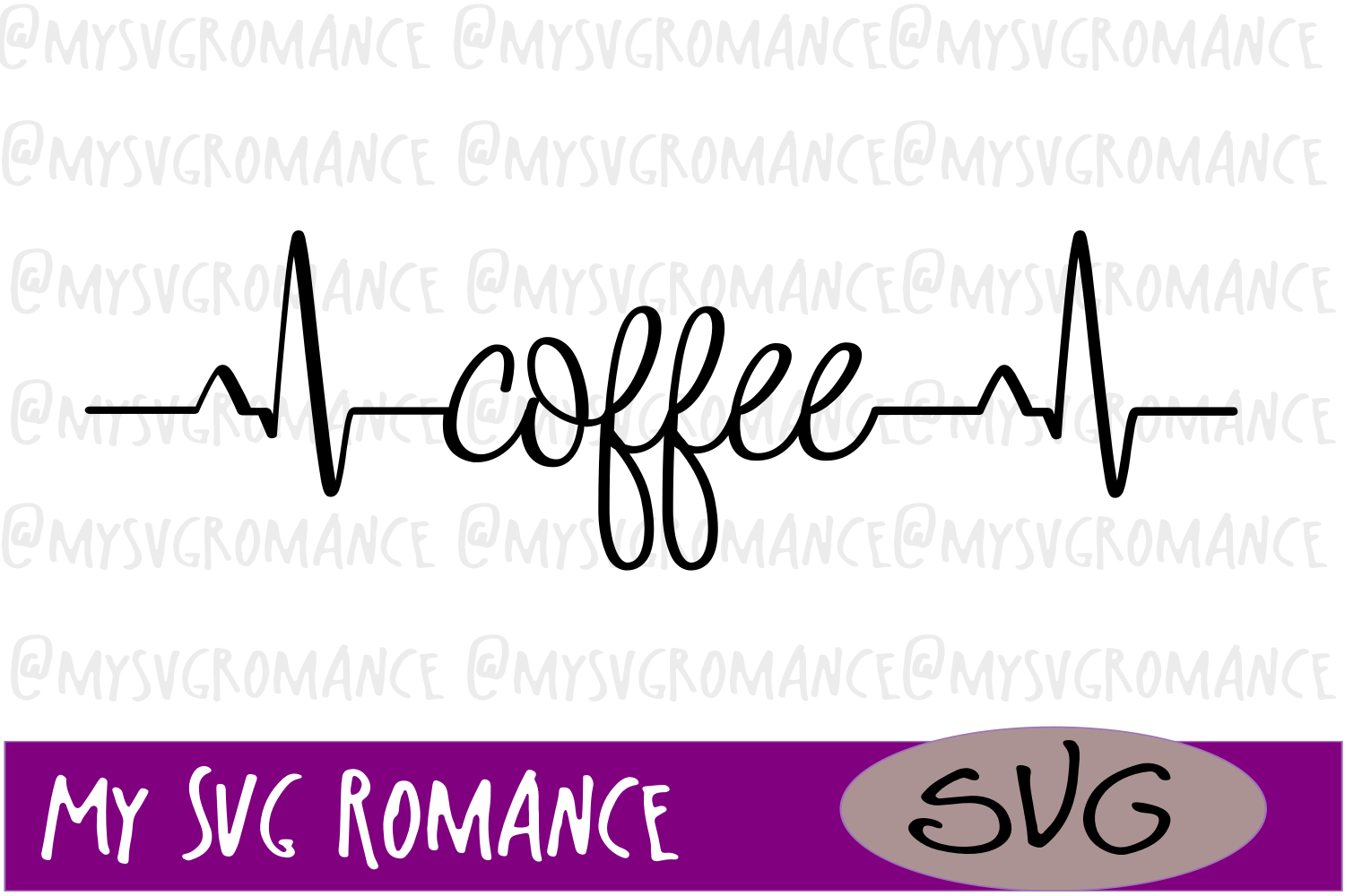 Coffee Heartbeat - SVG - Coffee Lover - Cut File