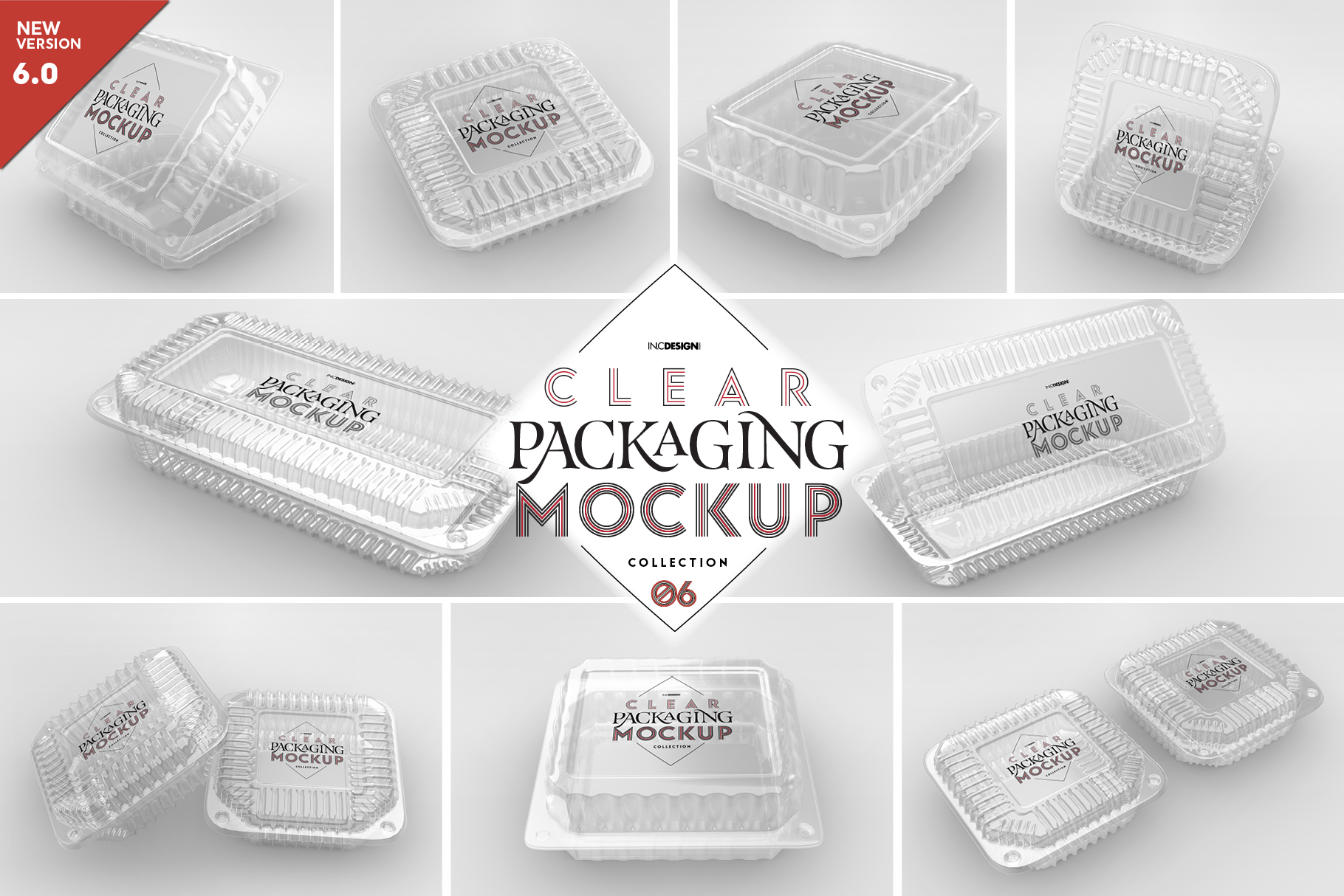 Download VOL.6 Clear Packaging Mockup Collection