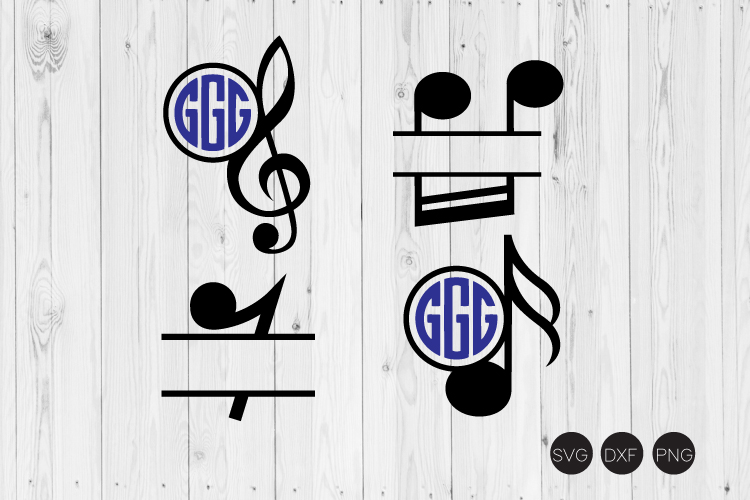 Download Music Note Monogram SVG, Music SVG, DXF, PNG Cut Files ...