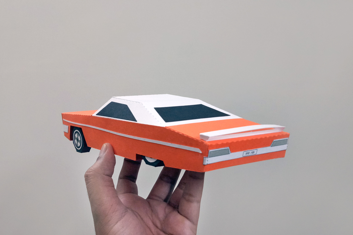 DIY Papercraft car,Lowrider car,American muscle,paper car