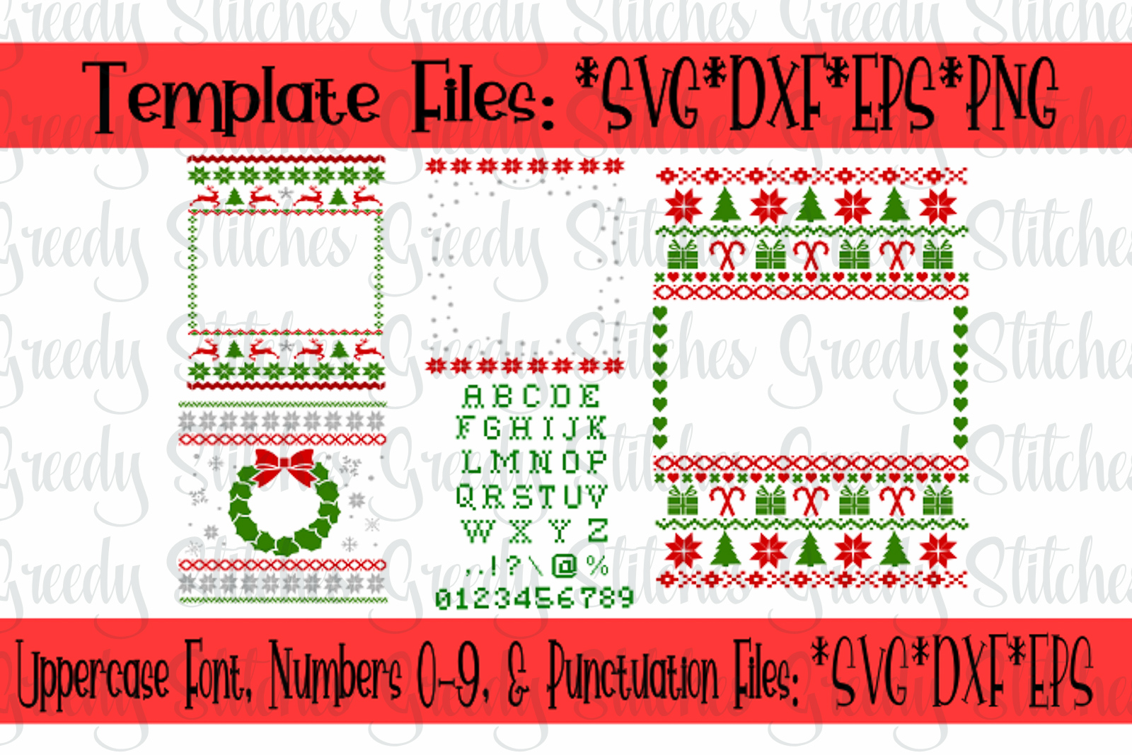 Download Ugly Christmas Sweater Template Bundle SVG, DXF, EPS