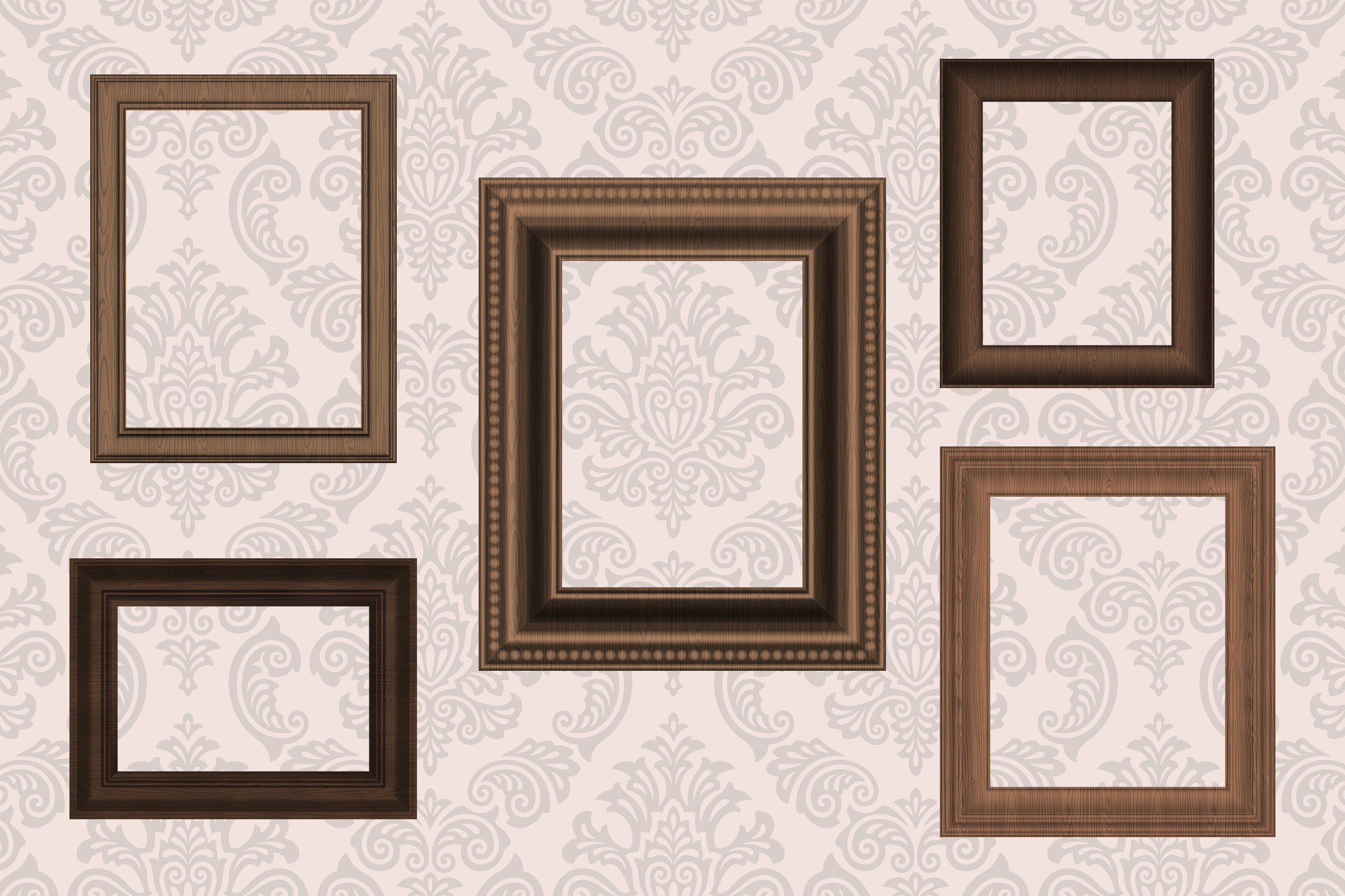 Wooden Photo Frames (381785) Decorations Design Bundles