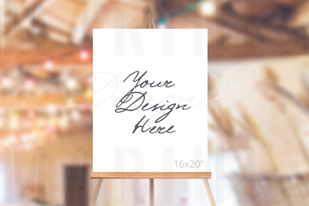 Download Easel Mockup, Wedding Sign Mockup, Welcome sign mockup, 995 (317316) | Mock Ups | Design Bundles
