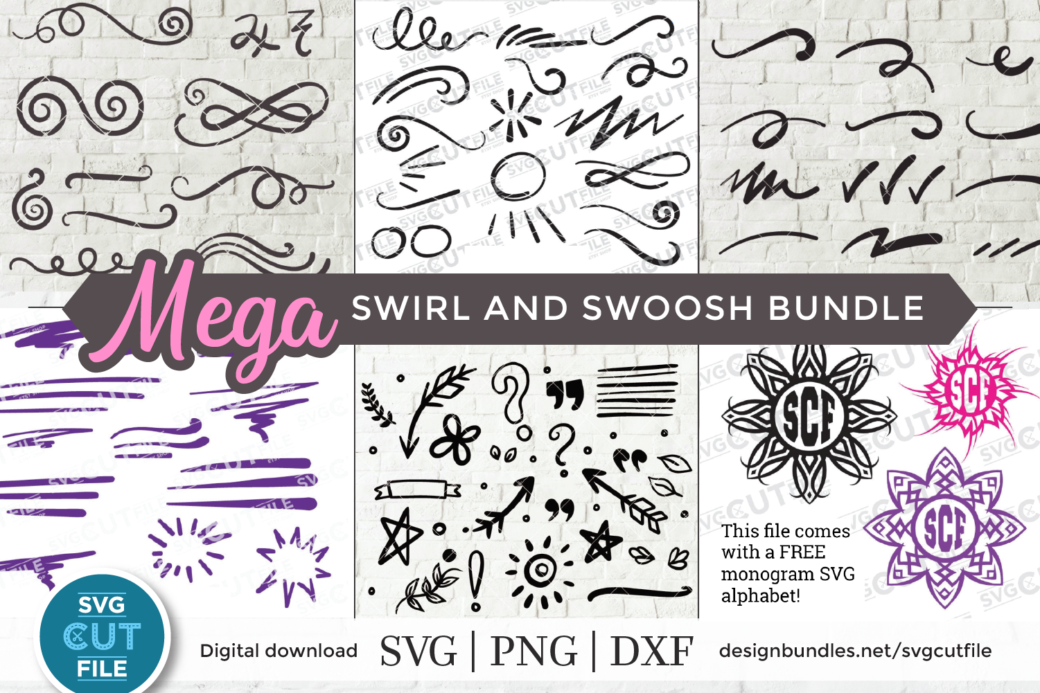 Download Swirl and swoosh svg bundle, flourish svg, swirls & swooshes