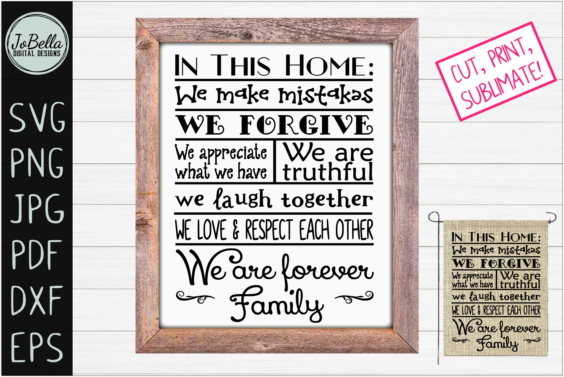House Rules Farmhouse SVG, Printable and Sublimation PNG (227047