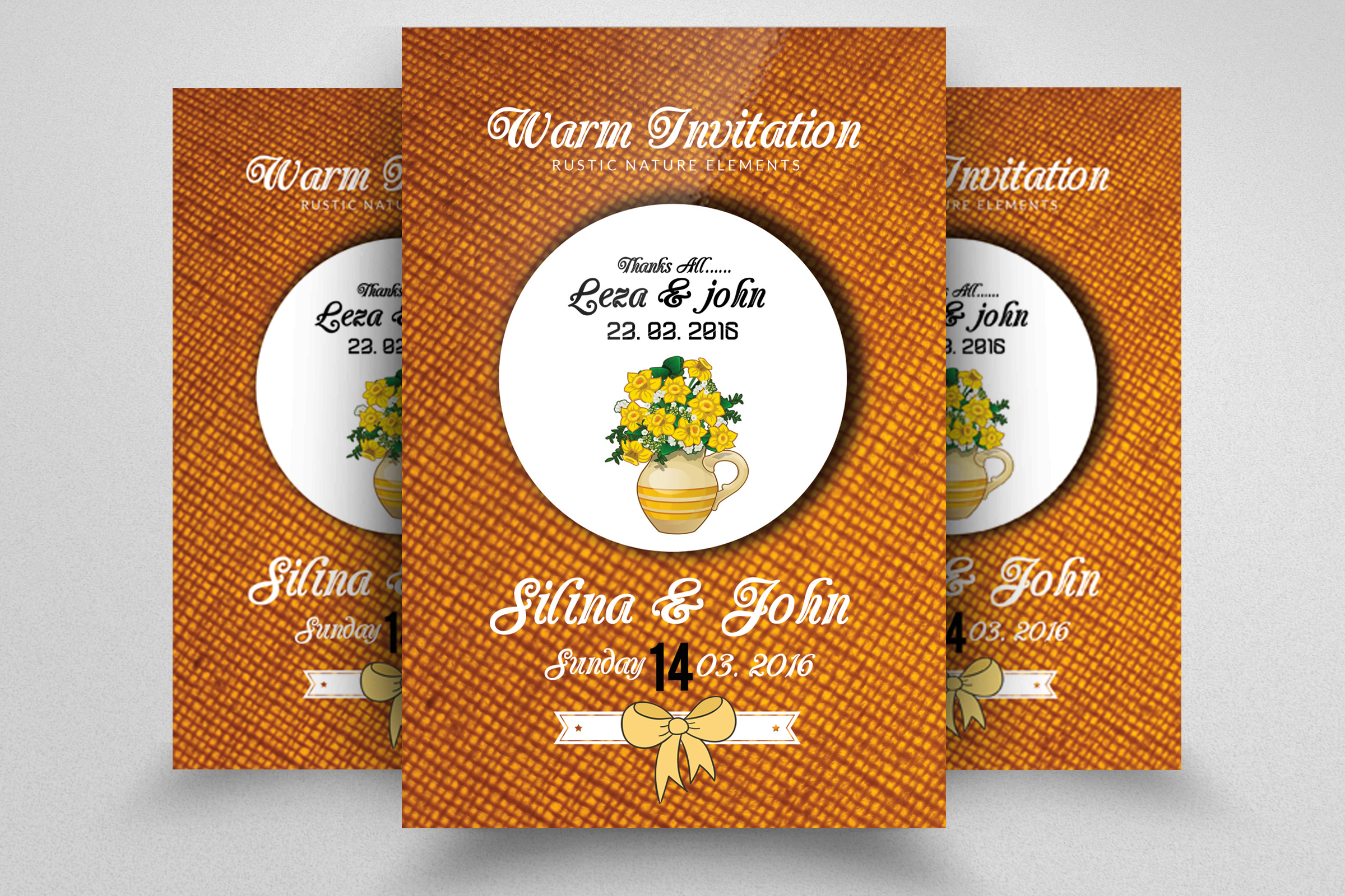 Warm Weding Invitation Flyer
