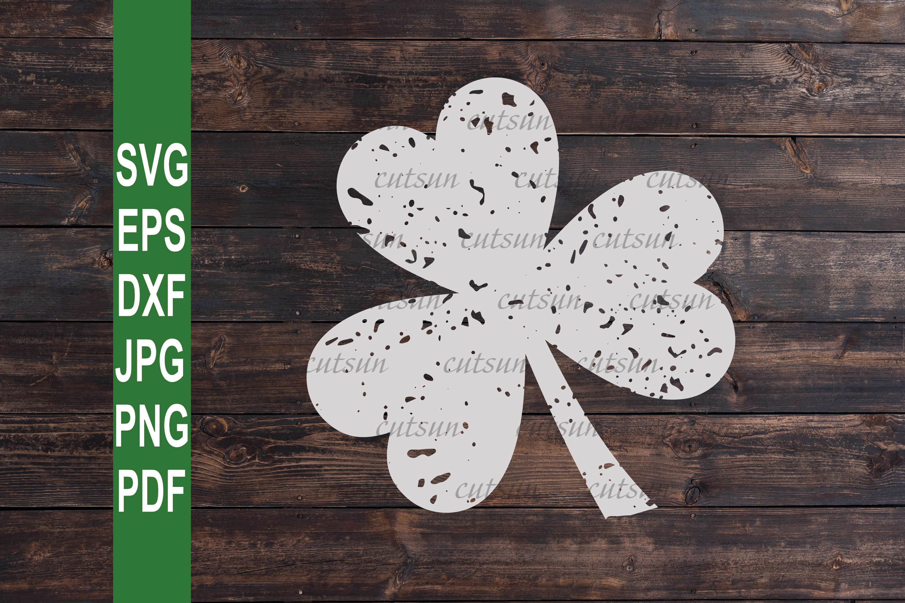 Download Distressed Shamrock SVG | Clover Distressed SVG (421059 ...