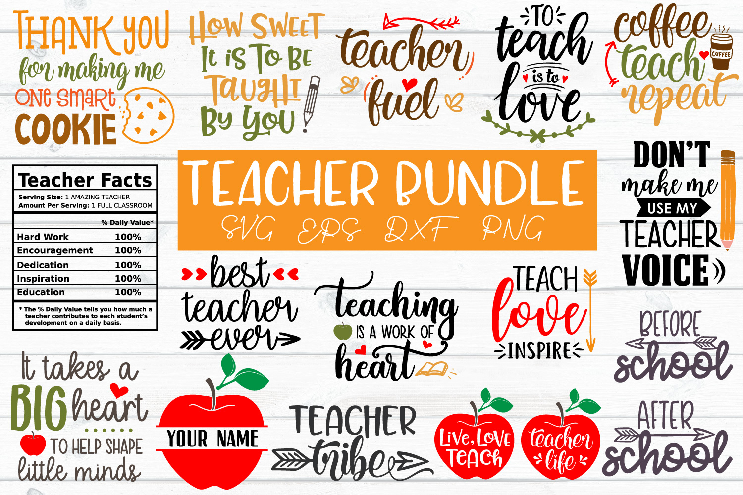 Download Teacher Bundle SVG, EPS, DXF, PNG