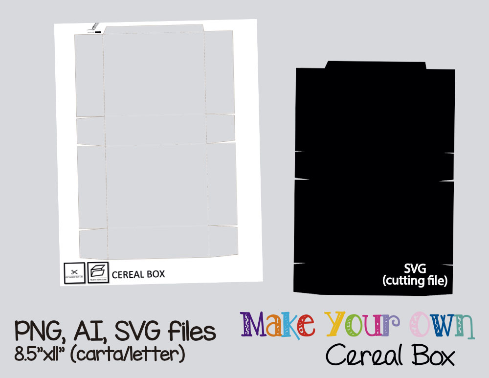 Download Cereal box template, collage sheet template, digital template, collage template, printable ...