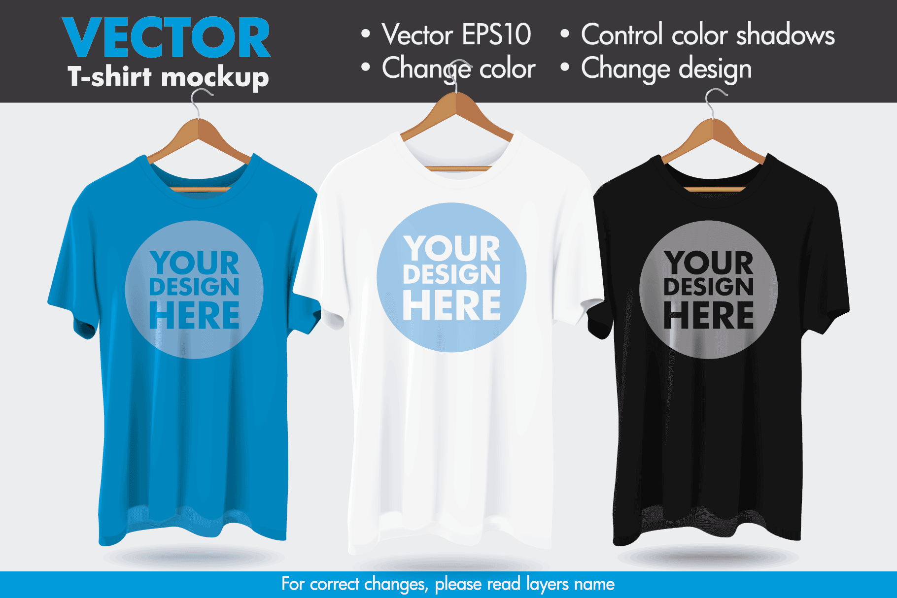 Download Vector Hanger Tshirt Mock-up Mockup Template