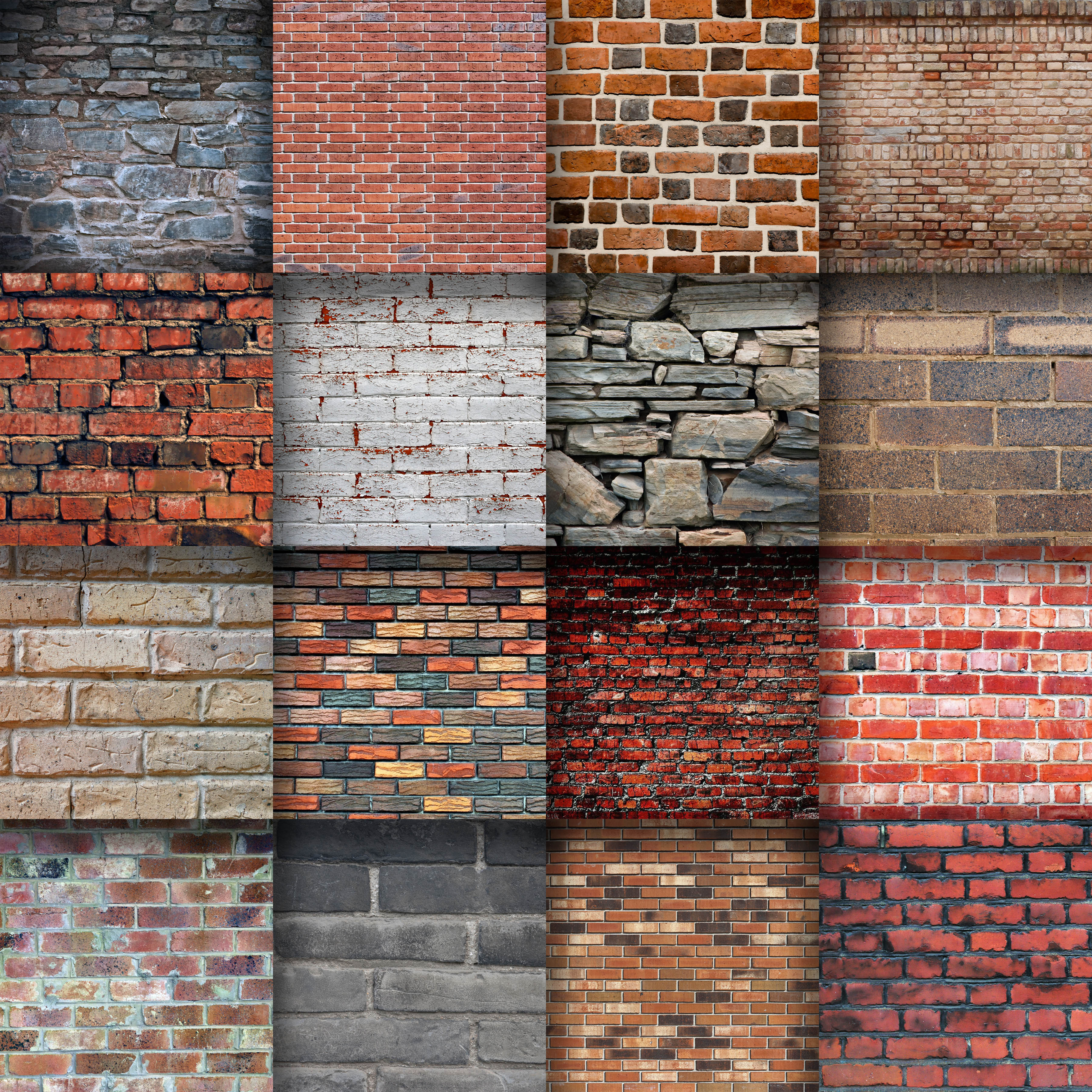  Brick  Wall  Textures  Digital Paper 37219 Backgrounds 