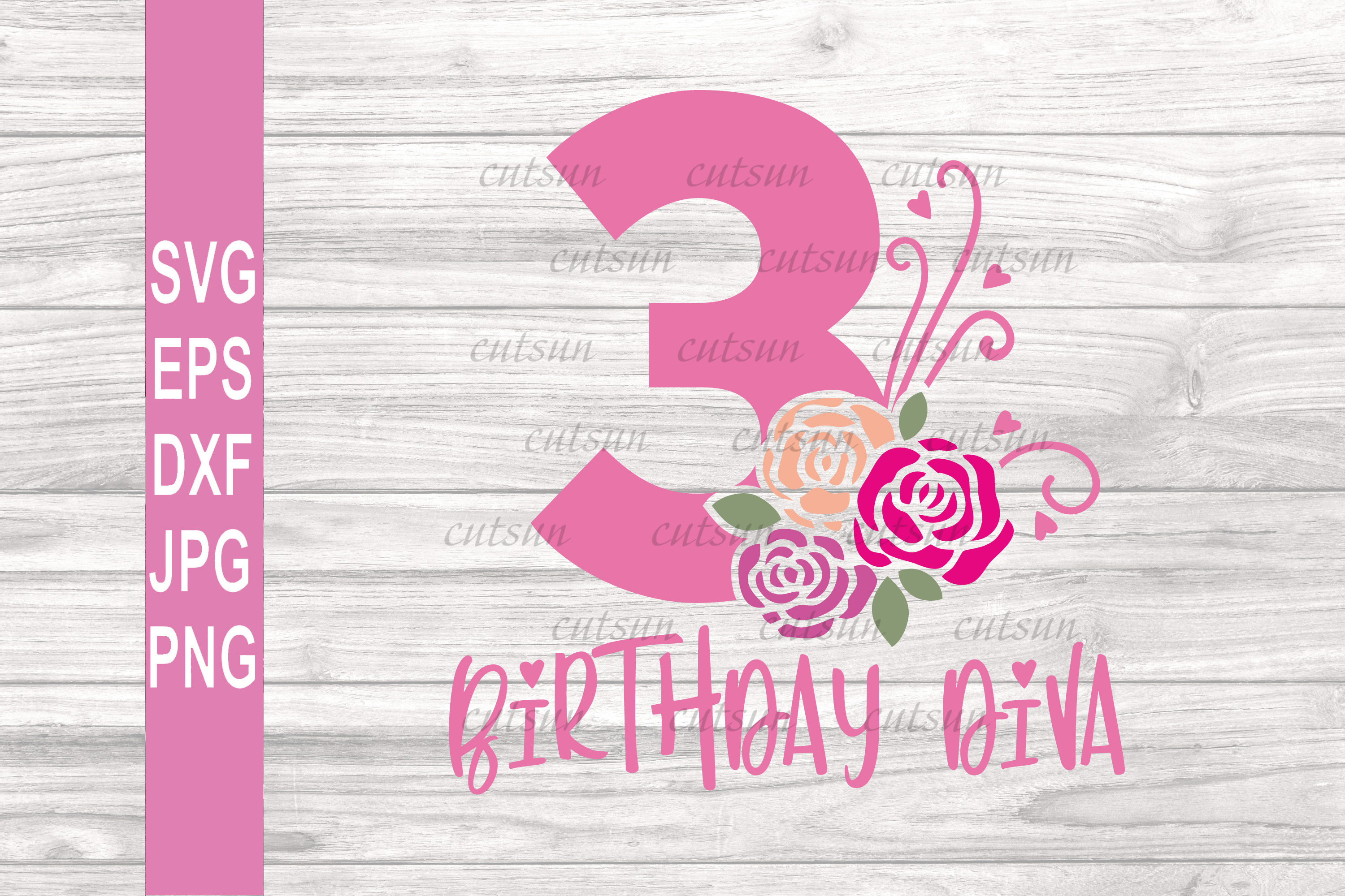 3rd Birthday SVG |Girl birthday SVG