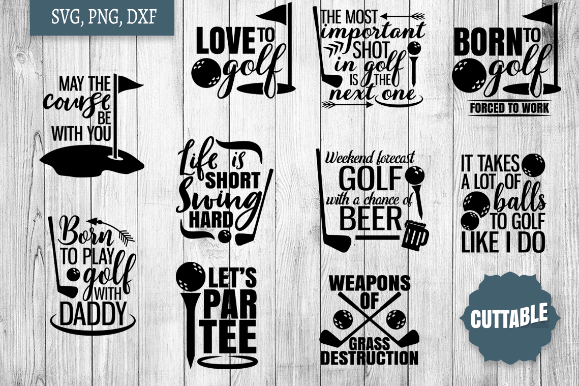 Download Golf SVG bundle, golfer quote cut files, golf quote SVGs (216058) | SVGs | Design Bundles