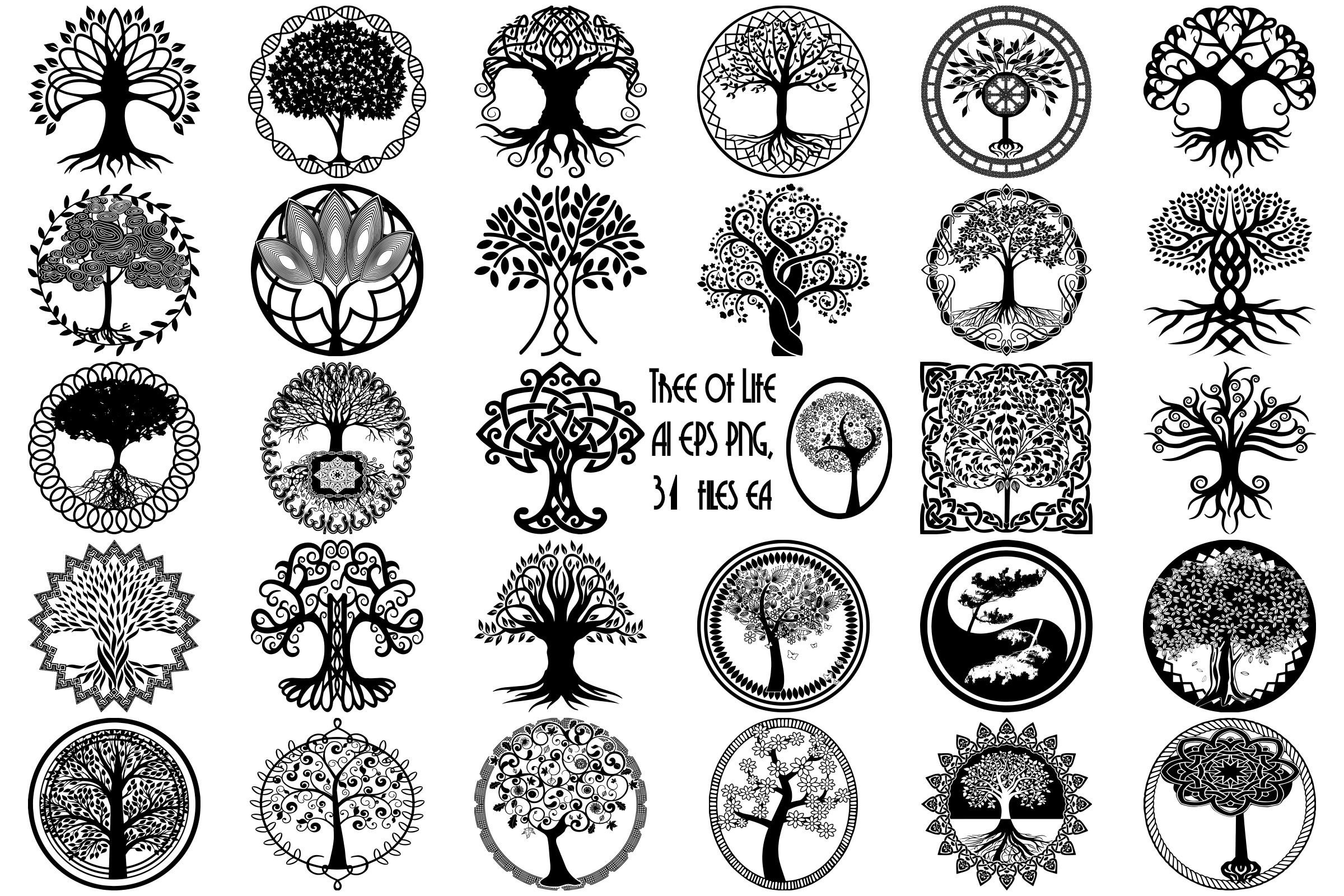 eleggant tree of life clipt art