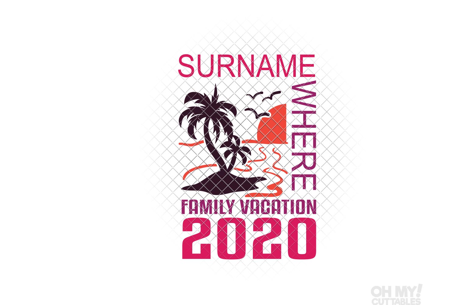 Family Beach Vacation SVG in SVG, DXF, PNG, EPS, JPG