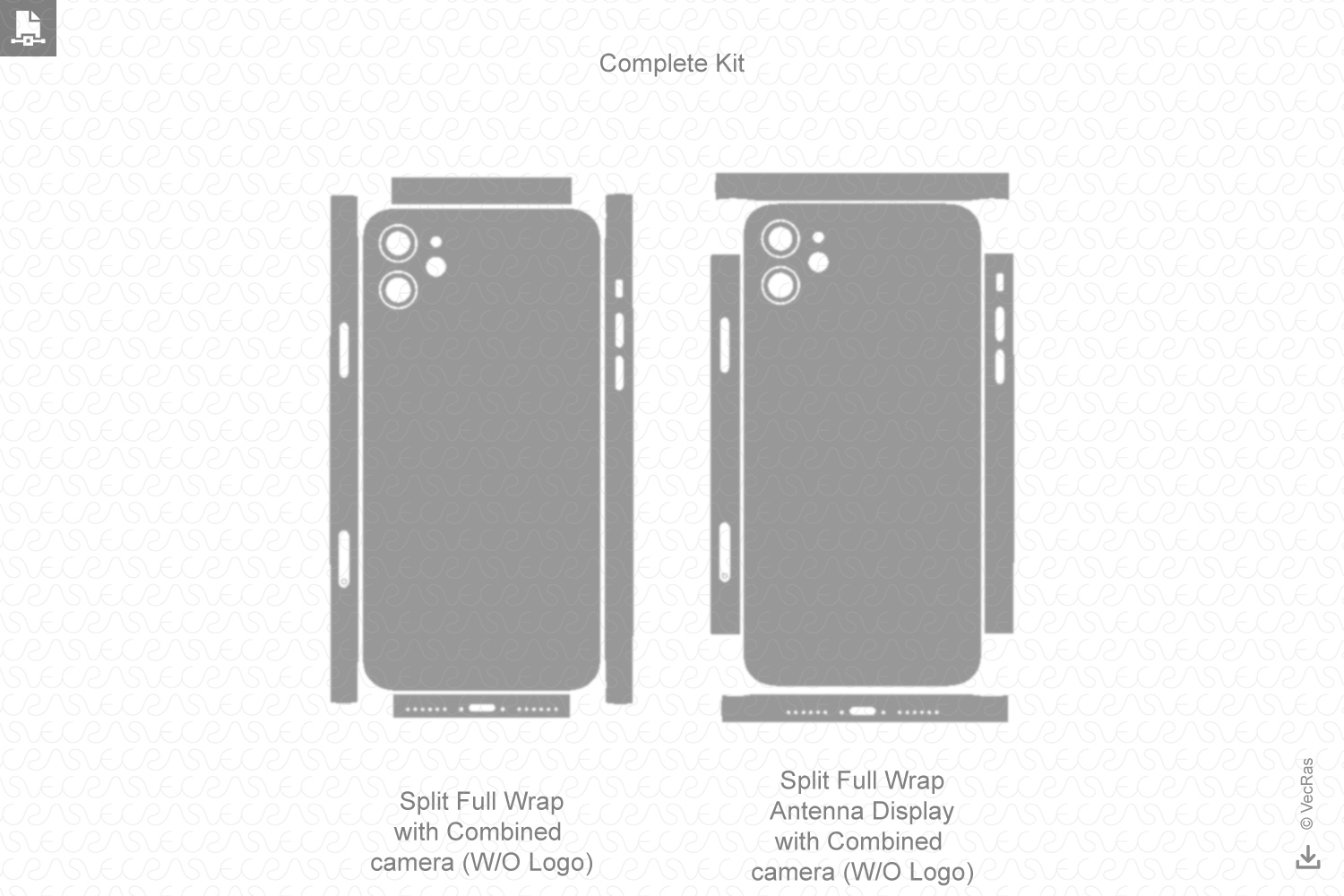 iPhone 11 2019 Skin Template Vector