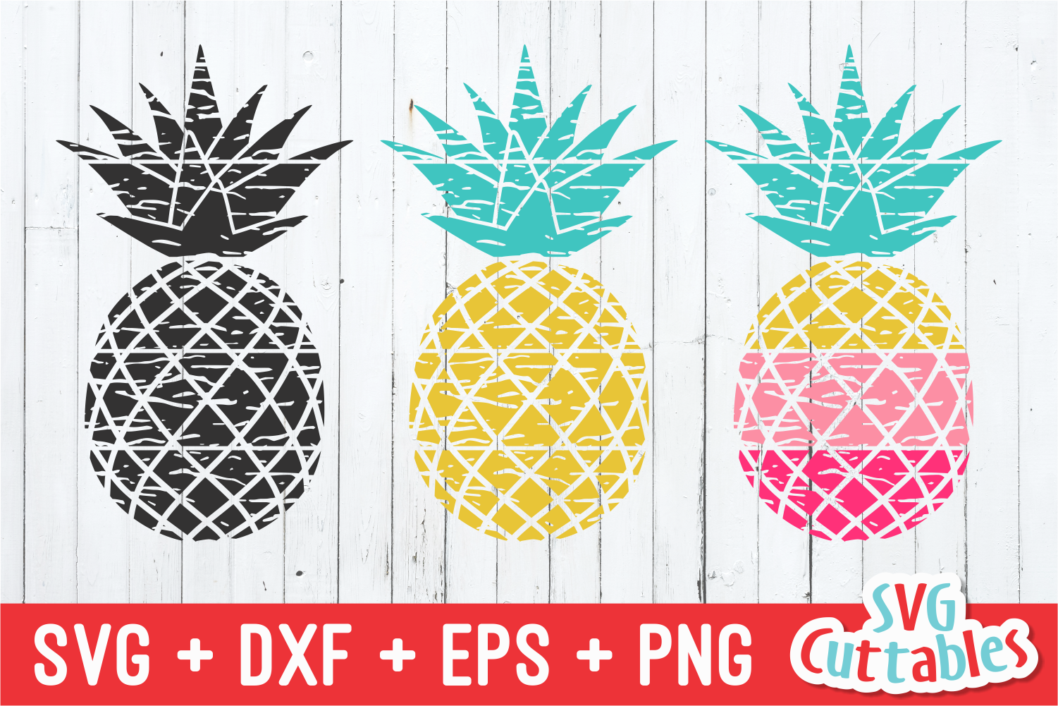 Download Distressed Pineapples | Summer | SVG Cut File