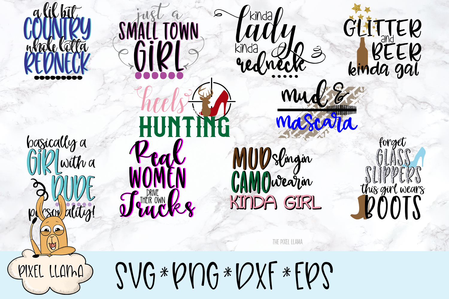 Country Girl Bundle Of 10 Svg Cut Files