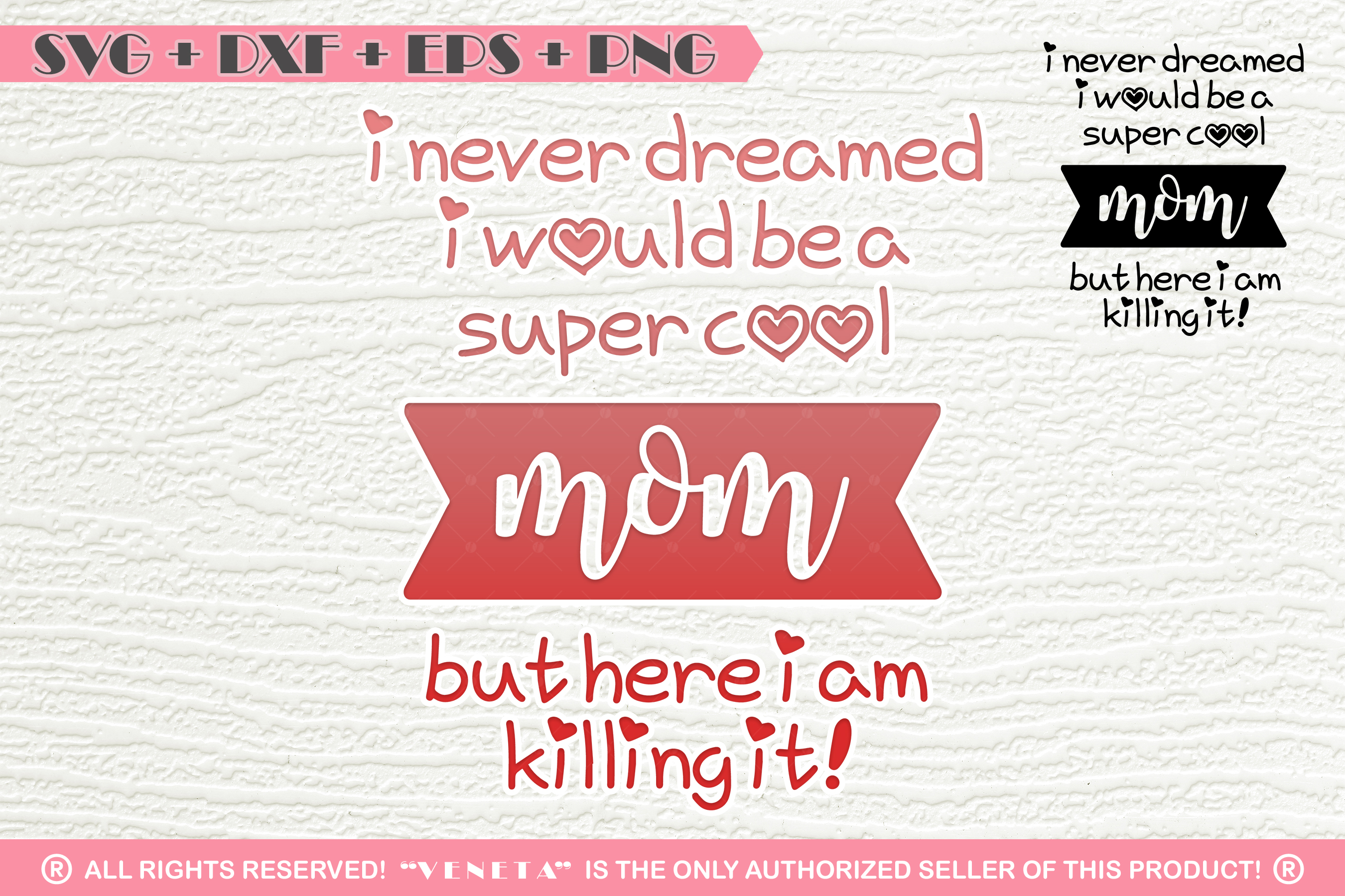 Super cool mom| Quotes| SVG DXF PNG EPS Cutting File