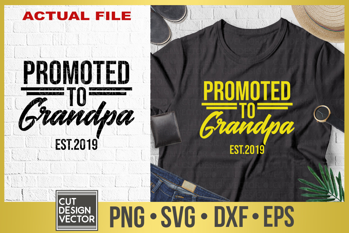 Download Promoted to Grandpa Est 2019 SVG