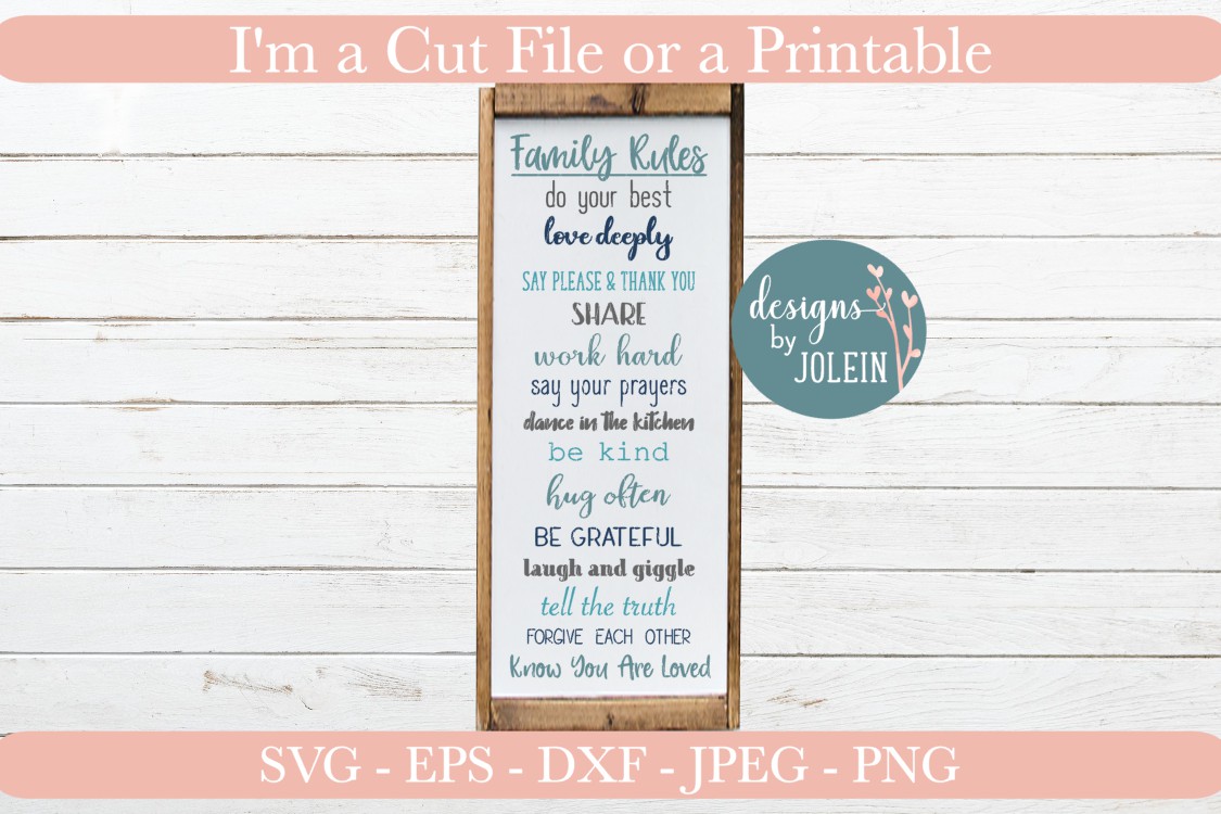 Family Rules Svg Dxf Png