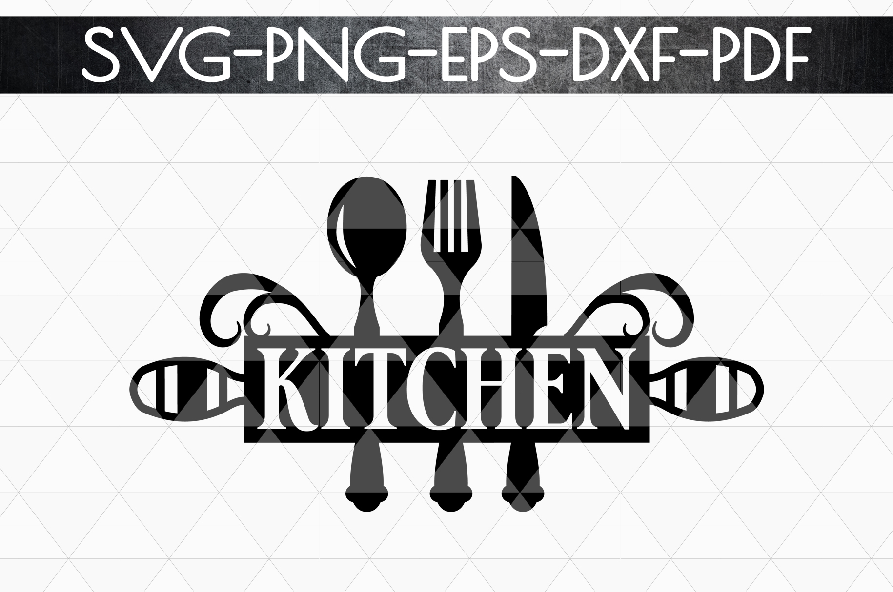 Download Kitchen Sign Papercut Template, Kitchen Decor SVG, DXF, PDF