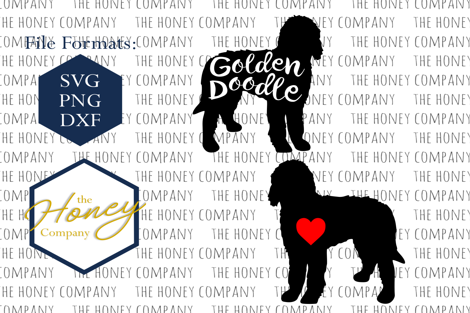 Golden Doodle SVG PNG DXF Dog Breed Lover Cut File Clipart