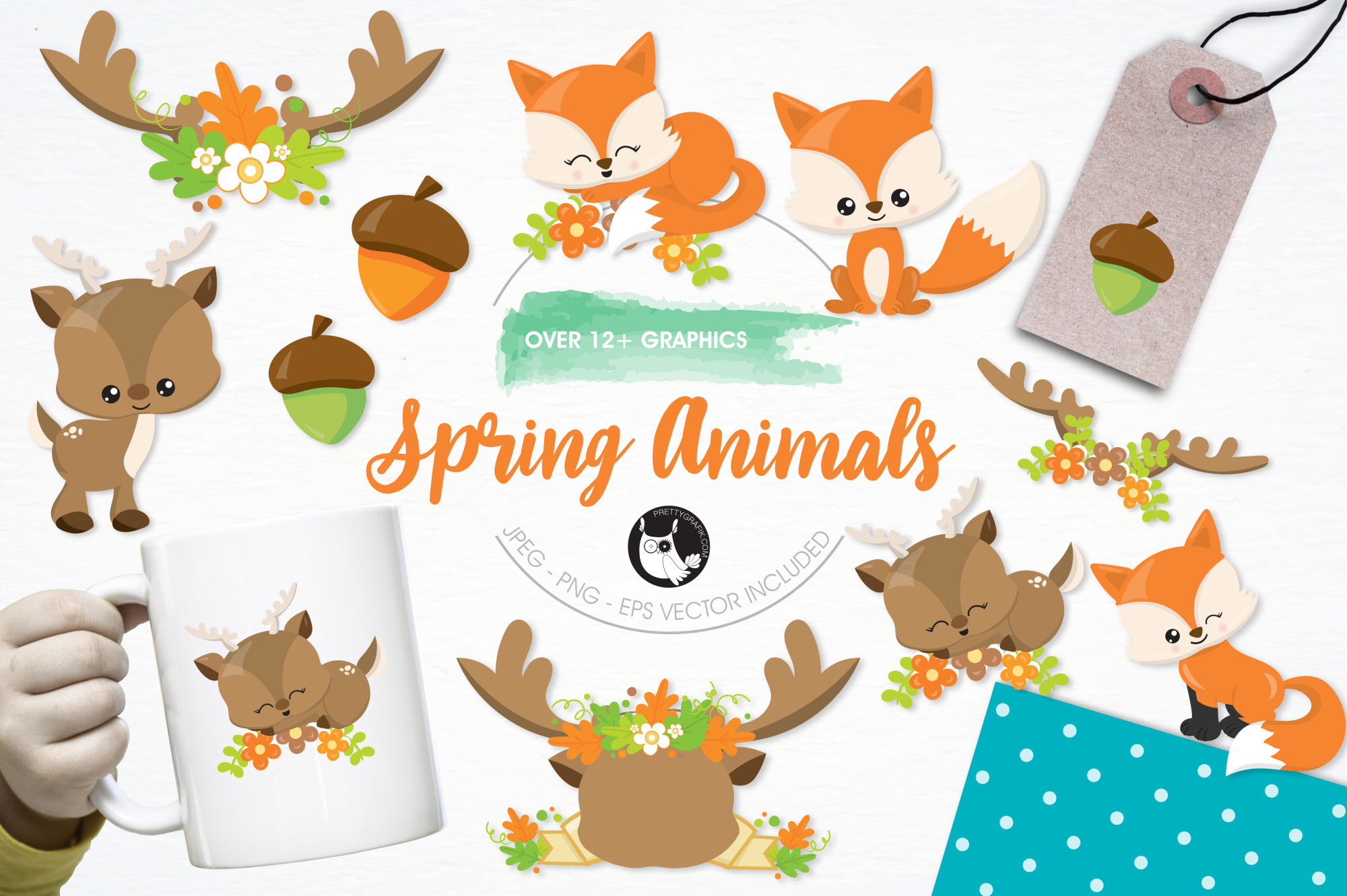 Spring Animals graphics and illustrations (14996) | Illustrations ...