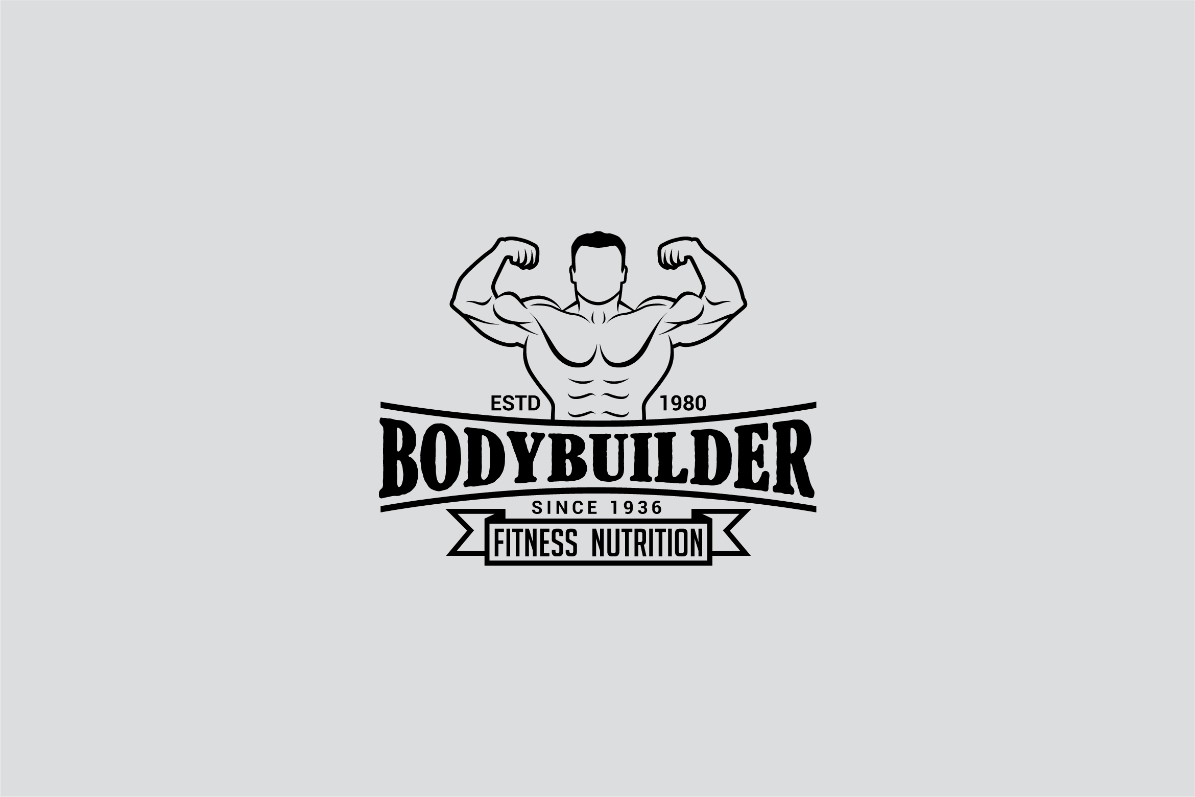 bodybuilder logo
