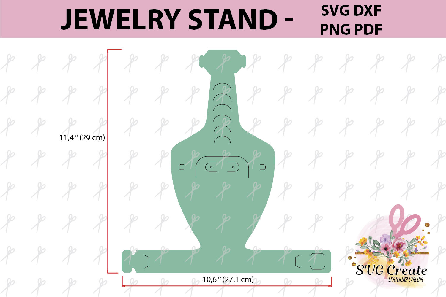 Earring organizer, display pdf diy, display template