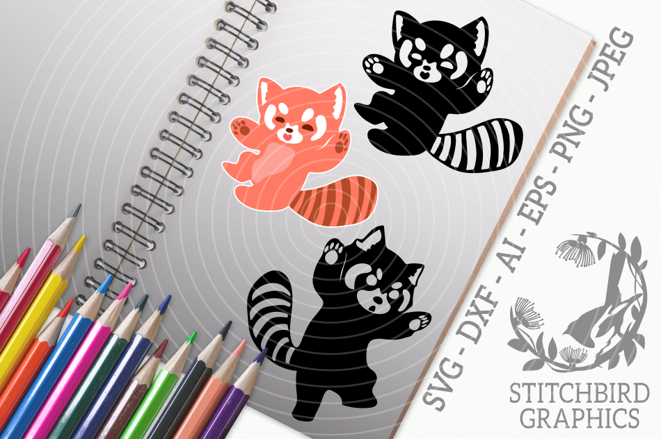 Download Red Panda 1 Bundle SVG, Silhouette Studio, Cricut, Eps, JPEG