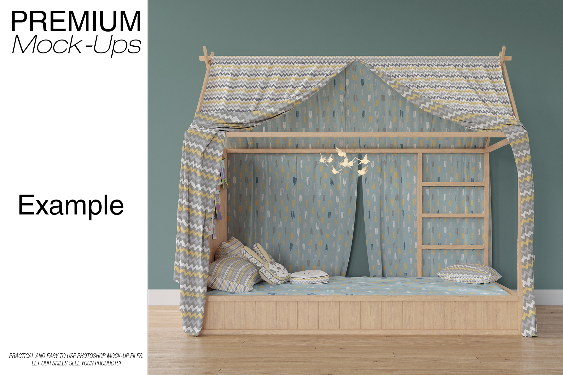 Download Kids Bedroom Mockup Set (88891) | Mock Ups | Design Bundles