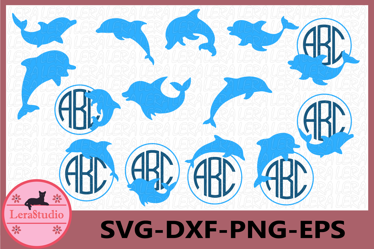 Download Dolphin Svg, Dolphin Monogram Svg, Dolphin Clipart, Nautical (236564) | SVGs | Design Bundles