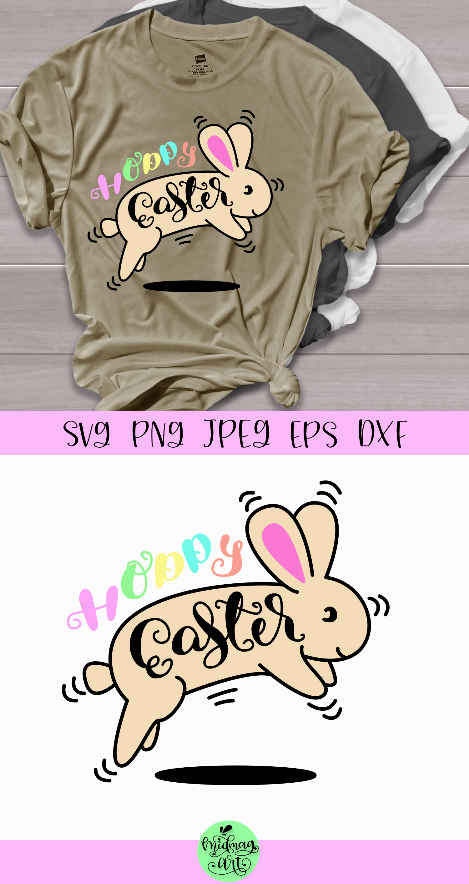 Hoppy easter svg, easter shirt svg (515788) | SVGs ...