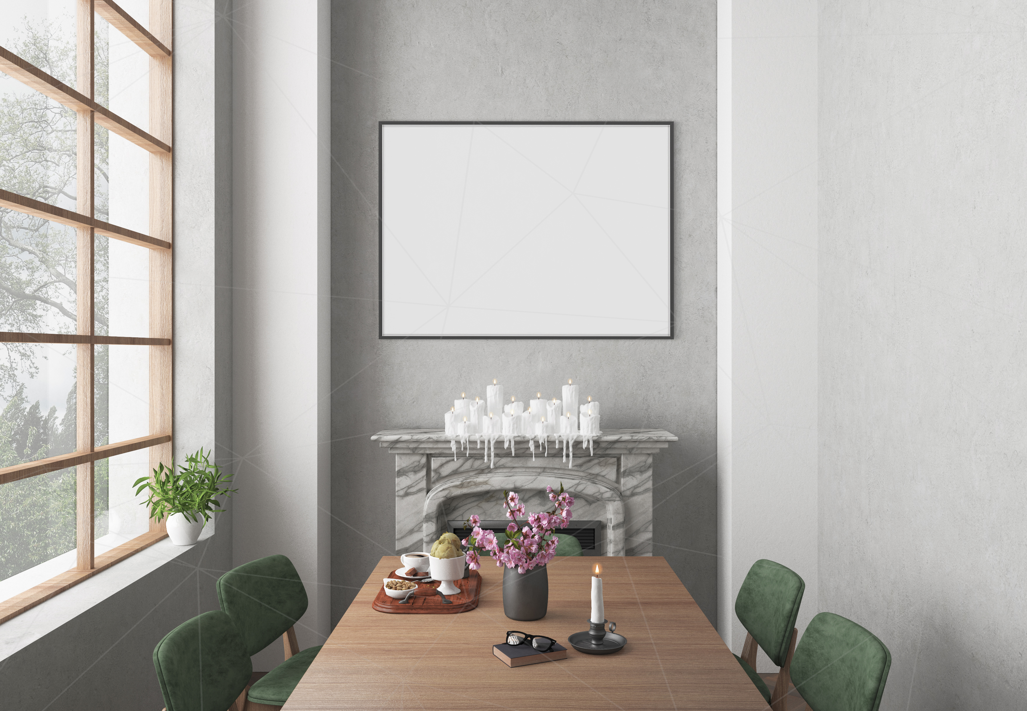 Download Interior mockup bundle - blank wall mock up (51619) | Mock Ups | Design Bundles