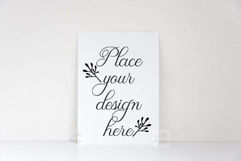 5x7 print mockup, photo Card Mock up minimal vertical cards