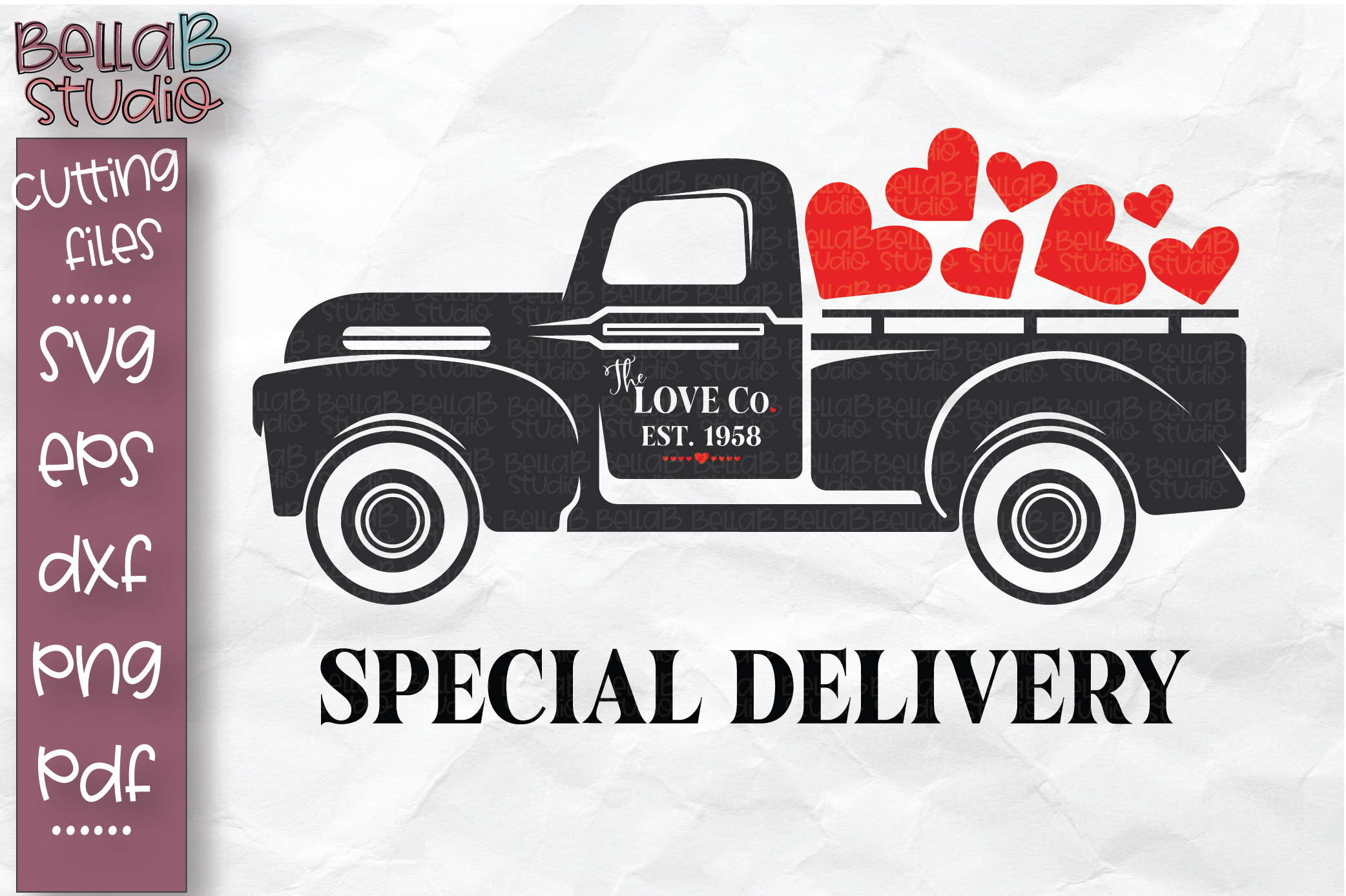 Download Valentines Vintage Truck SVG, Special Delivery SVG File