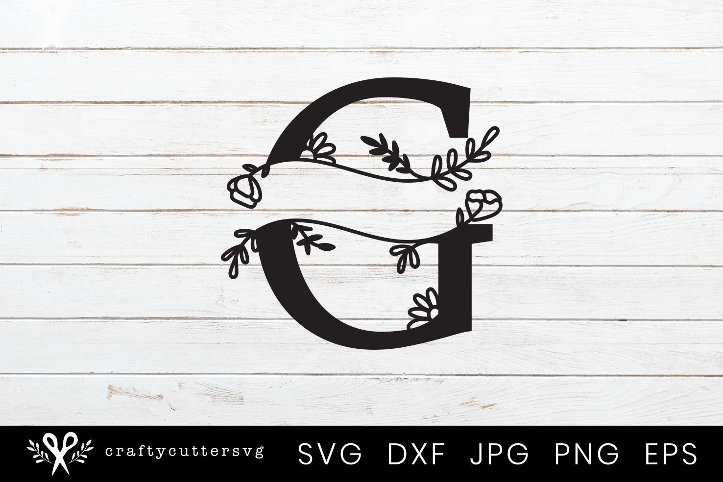 Download G Split Monogram Letter Handdrawn Botanical Flower Leaves (356473) | SVGs | Design Bundles