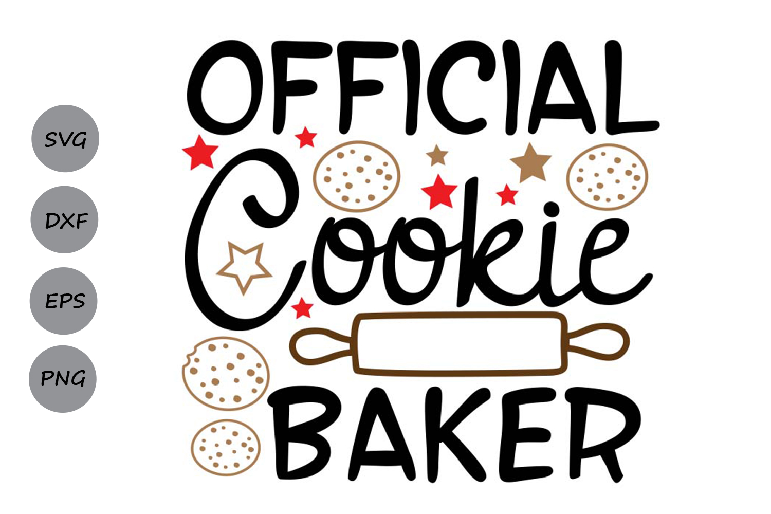 Official Cookie Baker Svg, Christmas Svg, Christmas Cookies.