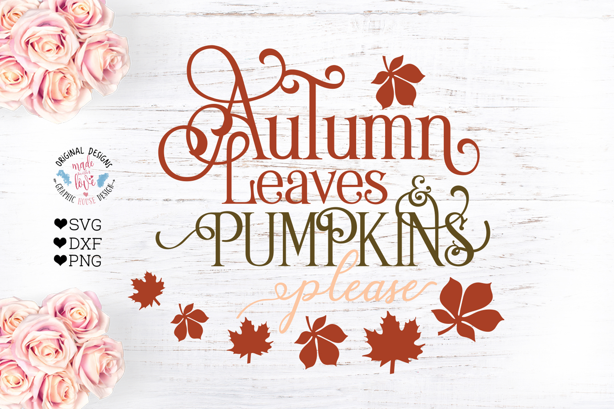 Download Autumn Leaves and Pumpkin Please (305661) | SVGs | Design ...