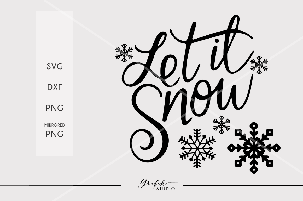Download Let it Snow Christmas holiday SVG File
