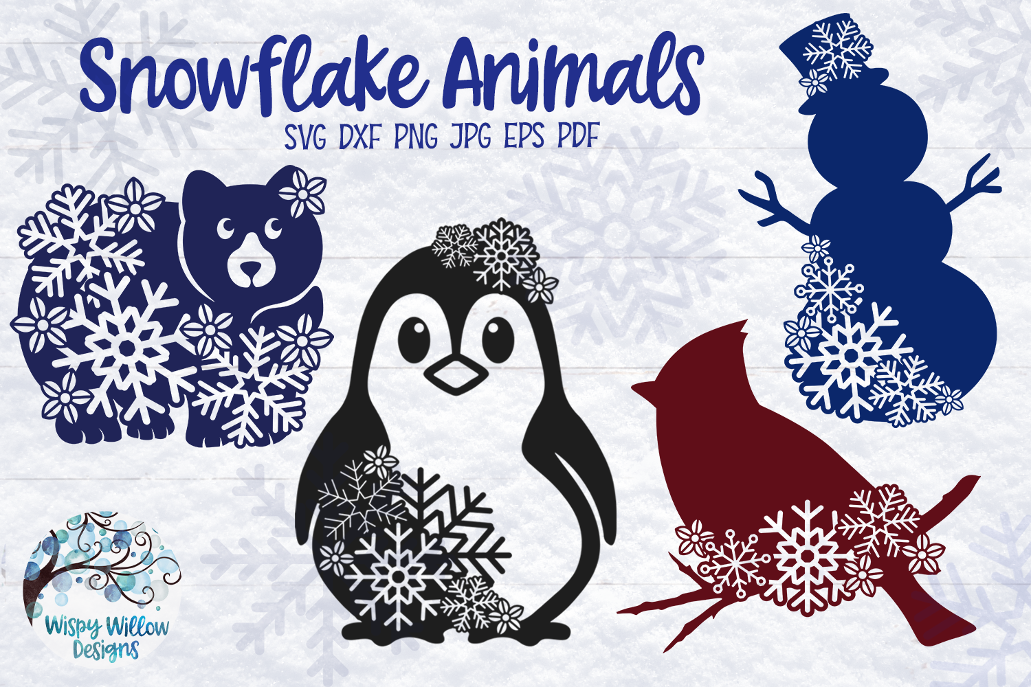 Download Snowflake Animal SVG Bundle | Winter Animal SVG Cut Files