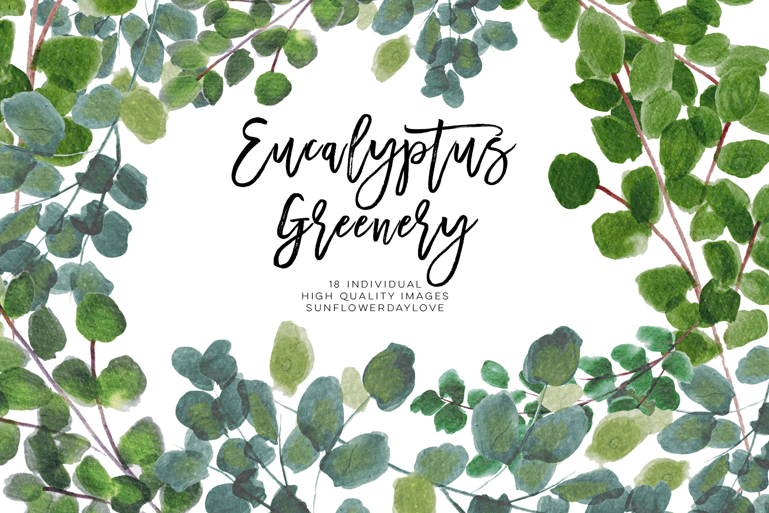 Download Greenery Leaf Watercolor clipart, Eucalyptus clipart ...